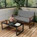 Patio Conversation Set with Tempered Glass Top – Stylish & Sturdy