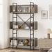 6 Tier Industrial Book Shelf with Open Display Storage - N/A