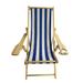 Outdoor Poplar Hanging Chair Wide Stripes Armrest with Cup Holder for Garden Sling Chair Lawn Lounge Chair