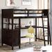 Twin Size Loft Bed with Desk & Dresser, Wooden Loft Bed with Storage Drawers and Shelves for Kids Teens Boys Girls, Espresso