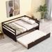 Twin Size Solid Wood Daybed with Twin Size Trundle Bed