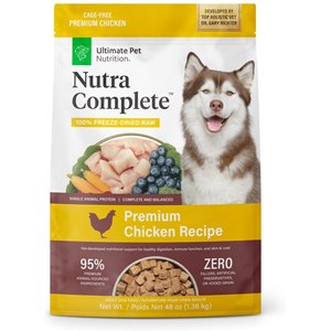 Ultimate Pet Nutrition Nutra Complete Premium Chicken Freeze-Dried Raw Dog Food, 48-oz bag