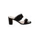 Chinese Laundry Sandals: Slip-on Chunky Heel Casual Black Print Shoes - Women's Size 8 - Open Toe