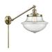 Breakwater Bay There'sa 1 - Light Dimmable Plug-in Swing Arm Glass/Metal in Gray/Yellow | 13 H x 12 W x 20 D in | Wayfair