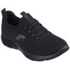 Slip-On Sneaker SKECHERS "SUMMITS", Damen, Gr. 43, schwarz (schwarz, uni), Textil, unifarben, sportlich, Schuhe, Freizeitschuh, Halbschuh, Slipper mit flexibler Traktionslaufsohle