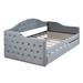 House of Hampton® Henrettia Daybed w/ Trundle Wood in Gray | 33.2 H x 41.6 W x 80.2 D in | Wayfair 0B485404FB01440EA2CB2108EEDB85A5