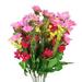 Ebern Designs One Bouquet 7 Branch Flower 28 Heads Artificial Flowers Flower Silk/Plastic in Red/Pink | 15 H x 7.8 W x 3.1 D in | Wayfair