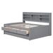 Red Barrel Studio® Imana Bookcase Storage Bed Wood in Gray | 47.2 H x 78.7 W x 63.9 D in | Wayfair 526F0CEFED434288A63C445539EFCD5B