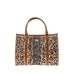 Leopard-printed Branded Plate Shopper Bag