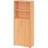 bümö Mehrzweckschrank 80cm breit, Aktenschrank o. Schuhschrank hoch, Regal Schrank-Kombi, Küchenschrank in Buche aus Holz, Vorratsschrank &