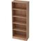 bümö office Regal Nussbaum, Standregal Holz - Aktenregal für Ordner & Bücher, Bücherregal 80 cm breit, 5 OH Regal Wand, Büroregal, Holzregal,
