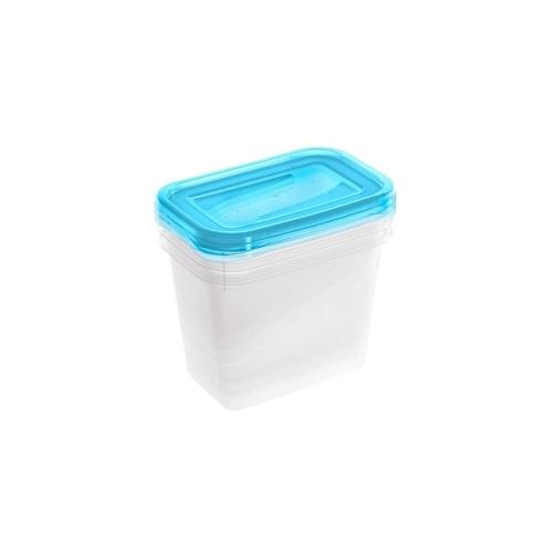 Keeeper Set von 3 stapelbaren Lunchboxen 1L in Blau