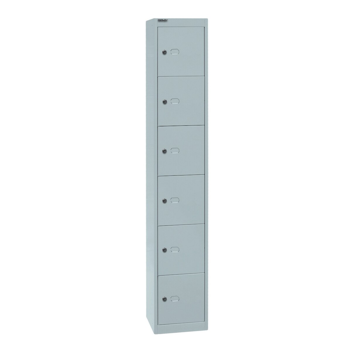Bisley Garderobenschrank Office mit Schloss aus Stahlblech, 6 Fächer - Schließfächer einzeln abschließbar, Schließfachschrank - Tiefe: 30,5 cm - Image