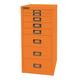 Bisley Multidrawer Schubladenschrank aus Metall mit 8 Schubladen DIN A4 ohne Sockel - Farbe: Orange