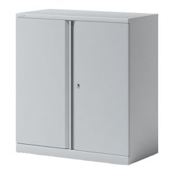BISLEY Essentials Flügeltürenschrank abschließbar - Stahlschrank mit 3-Punkt-Schloss & Flügeltüren - Aktenschrank aus Metall mit 1 Fachboden für 2 Image