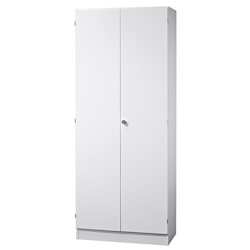 bümö office Aktenschrank abschließbar, Büroschrank groß aus FSC-Holz, 80cm breit in weiß - abschließbarer Schrank, Büroschrank abschließbar, Büro