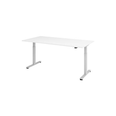 bümö elektrisch höhenverstellbarer Schreibtisch weiß 200x100 cm - Schreibtisch höhenverstellbar elektrisch, elektrischer Schreibtisch & Gaming Tisch, Image