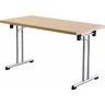 bümö Klapptisch Buche 160 x 80 cm klappbar & stapelbar, klappbarer Schreibtisch, Klappschreibtisch, Tisch klappbar, Klappbarer Tisch, Klapptisch