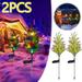 Ympuoqn Indoor Outdoor Christmas Decorations LED Lights Christmas Decoration Solar Tree Lights Solar Christmas LED Colorful Tree Lights 2pcs Xmas Party Favors