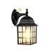 Dusk To Dawn Outdoor Wall Lantern Exterior Light Fixtures Wall Mount with Photocell Sensor Black Wall Light Waterproof Waterfall Glass Outside Wall Sconce for Porch House Garage gticphyj