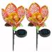 2 Piece Set of Hollow Flower Light Landscape LED Decorative Lights for Yard Walkway Path Lawn