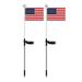 American Flag Stake 2Pcs Solar Powered Led Waterproof National Flags Light