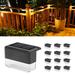 CHINLY Solar Deck Lights EC36 12-Pack Outdoor Waterproof led Warm White & Color Changing for Stairs Fence Garden Patio Yard Porch and Step