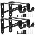 Shelf and Brackets EC36 4 Pcs Closet Shelf & Brackets Wall Mounted Heavy Duty Closet Shelf Brackets Closet Brackets with Holder Closet Shelves Support Brackets with Screws (150x95x25mm)