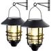 2 Pack Solar Lantern EC36 Wall Lights Fixtures Solar Powered Porch Light Heavy Glass & Stainless Hanging Solar Wall Sconce Outdoor for Porch Yard