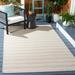 Safavieh Hampton Moravka Indoor/ Outdoor Stripe Rug 6 5 x 6 5 Round - Natural