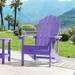 CHYVARY 1 Peak Outdoor Adirondack Fire Pit Plastic Chair for Deck Poolside Beach and Backyard Purple