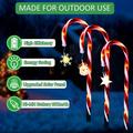 Trayknick Christmas Candy Cane LED Lights - 8-in-1 Festive Path Lights for Indoor and Outdoor Decorations