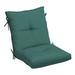 Arden Selections Outdoor Plush Modern Tufted Blowfill Dining Chair Cushion 21 x 40 Water Repellent Fade Resistant Tufted Cushion for Dining and Bistro Chairs Peacock Blue Green Texture