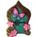 GlitZGlam Miniature Butterfly Fairy EC36 Door for The Enchanted Garden Fairies and Gnomes. A Fairy and Lawn Gnome Garden Accessory