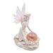 NUZAMAS Solar Powered Garden EC36 Ornaments Decorative Flower Fairy Statue with Solar Lantern Light Outdoor Garden Decoration Ornament Table Top Sculpture Lighting Waterproof Lamp