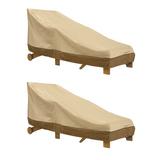 Classic Accessories Veranda Water-Resistant EC36 66 Inch Patio Chaise Lounge Cover 2 Pack Patio Furniture Covers