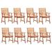 Patio Dining Chairs 8 pcs Solid Acacia Wood