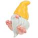 Gnome Ornament Naughty Garden Gnome Statue Special Gesture Gnome Resin Large Feet Gnome