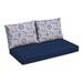 Arden Selections Outdoor Loveseat Cushion Set 48 x 24 Water repellent Fade Resistant Cushion Set for Couch Bench and Swing 48 x 24 Clark Blue