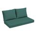 Arden Selections Outdoor Loveseat Cushion Set 48 x 24 Water repellent Fade Resistant Cushion Set for Couch Bench and Swing 48 x 24 Peacock Blue Green Texture
