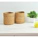 Braided Jute Baskets Planter Basket- Set Of 2 (6 Inch)-Beige Round