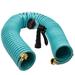 AUTOMAN-Garden-Water-Hose-Recoil 50 Feet EVA Curly EC36 Water Hose with Brass Connectors Watering Hose Coil Includes 7-Pattern Function Sprayer Retractable Corrosion Resistant Garden Coil Hose.