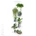 Indoor Foldable Multi-layer Home Living Room Flower Pot Rack Floor-standing Storage Type Shelf White Metal