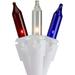 Red White Blue 4Th Of July Mini Light Set 10Ft White Wire