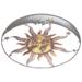 Metal Decor for Bedroom Indoor and Outdoor Art Sun Moon Wall Decoration (black Yellow - Flat Style) Decorations