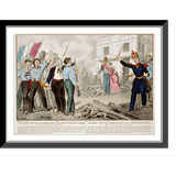 Historic Framed Print Place de la Concorde 24 Febrary 1848: courageous conduct of a young girl.place de la Concorde 24 FÃ©vrier 1848: trait de courage d une Jeune Fille 17-7/8 x 21-7/8