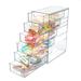 BERVYOSW Clear Acrylic 6 EC36 Drawers Storage Organizer for Hair Accessories Stackable Containers Box for Cosmetics Jewelry Stationery Storage Organization Drawers Set (6 Drawers)