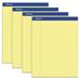 Ampad 20 246 Dual Pad 4 Pack Double Sheets Legal Narrow Ruled Canary 100 Sheets 8.5 x 11.75 inch