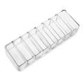 Makeup Organizer 8 Compartments Cosmetic Storage Jewelry Display Boxes Clear Organizers Case 25.4*8.9*4.8cm