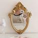 Makeup Mirror Gold Frame Wall-Mounted Mirror for Bedroom Artistic Home Decor Supplies Bathroom Mirror Wedding Gift